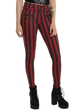 Blackheart Red and Black Striped Pants